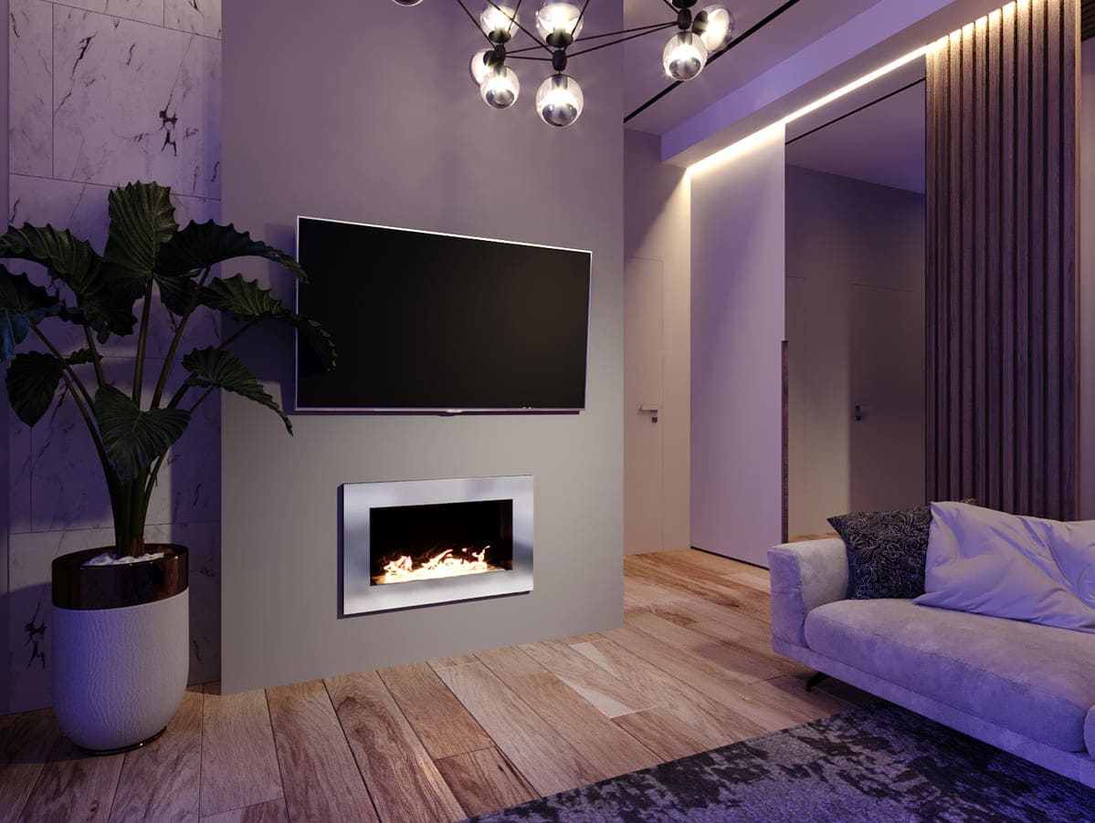 Биокамин "Русский огонь" Хай-тек 800V встраиваемый (высота 500мм.) с защитным стеклом по цене 32 850 руб.