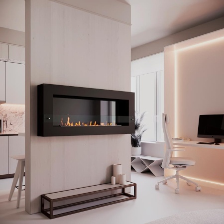 Биокамин SteelHeat WALL GRAND 1500 черный, стекло по цене 64 050 руб.