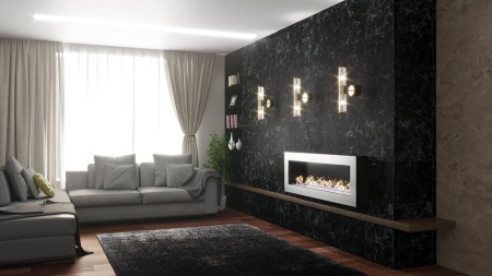 Биокамин "Русский огонь" Хай-тек 1500N настенный с защитным стеклом по цене 57 400 руб.