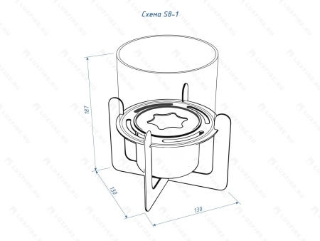 Настольный биокамин Lux Fire "Омега" (черный) по цене 9 196 руб.
