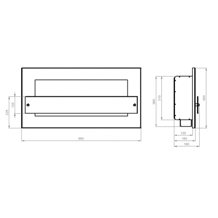 Биокамин Window II Glass black Арома по цене 35 900 руб.