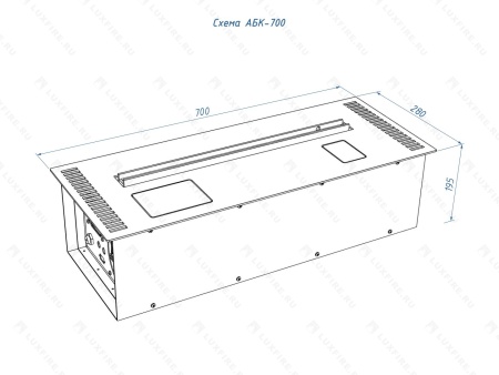 Автоматический биокамин Lux Fire Smart Flame 700 RC по цене 273 240 руб.