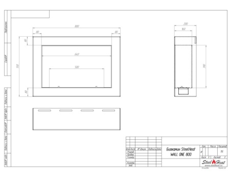 Биокамин SteelHeat WALL ONE 800 черный, стекло, стемалит Биокамин SteelHeat WALL ONE 800 черный, стекло, стемалит по цене 33 285 руб.