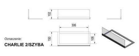 Стекло декоративное для биокамина CHARLIE 2 по цене &euro;86